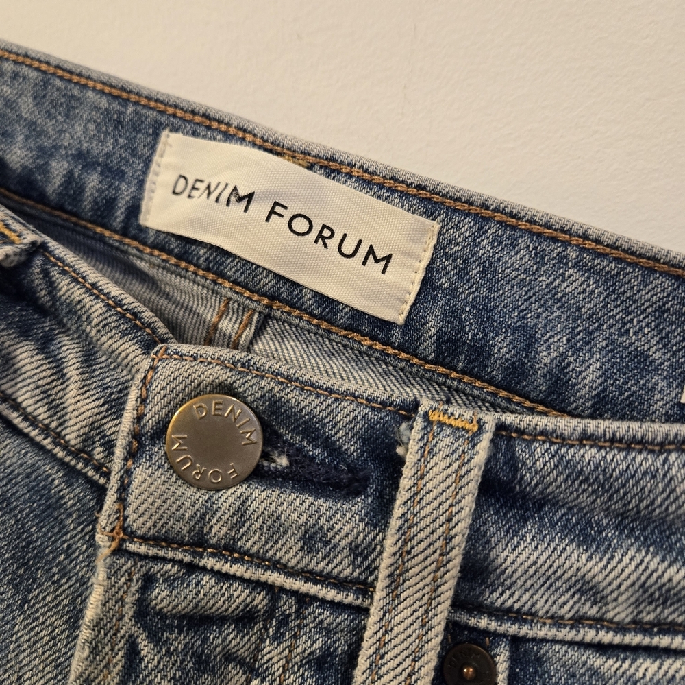 Denim Forum Yoko High Rise Slim Distressed Size 26 - Picture 6 of 14